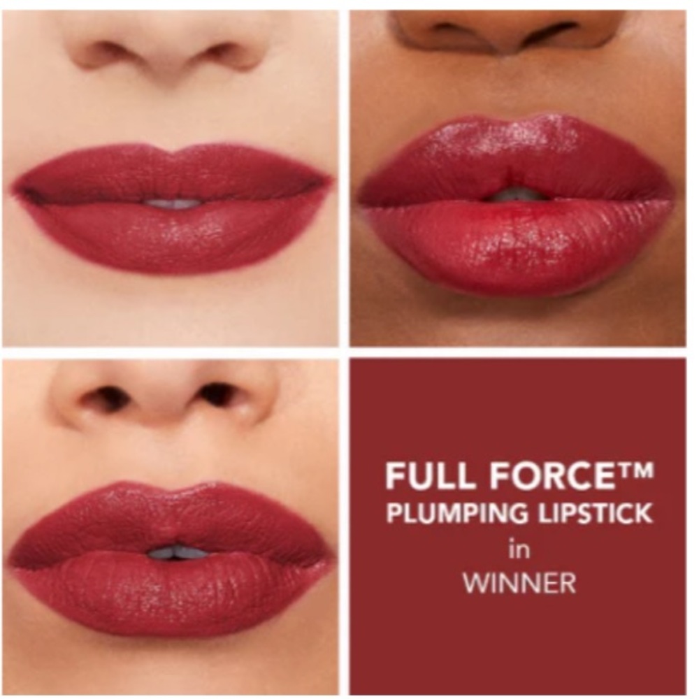BUXOM Full Force Plumping Lipstick, Winner (ruby red shimmer) - Picture 2 of 7